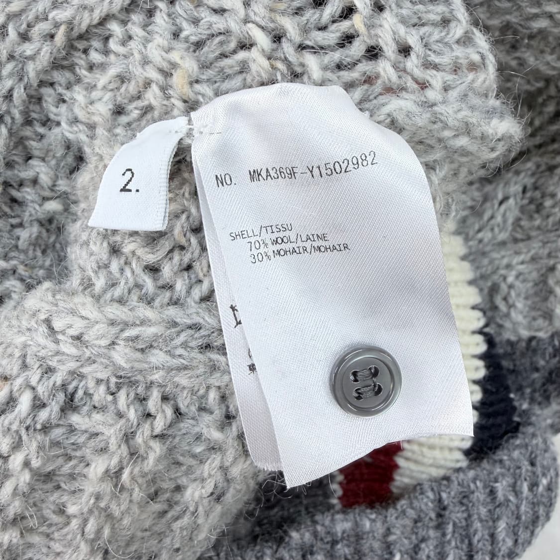 [미사용/2] 톰브라운 펀믹스 삼선 케이블 니트 그레이 상품이미지6