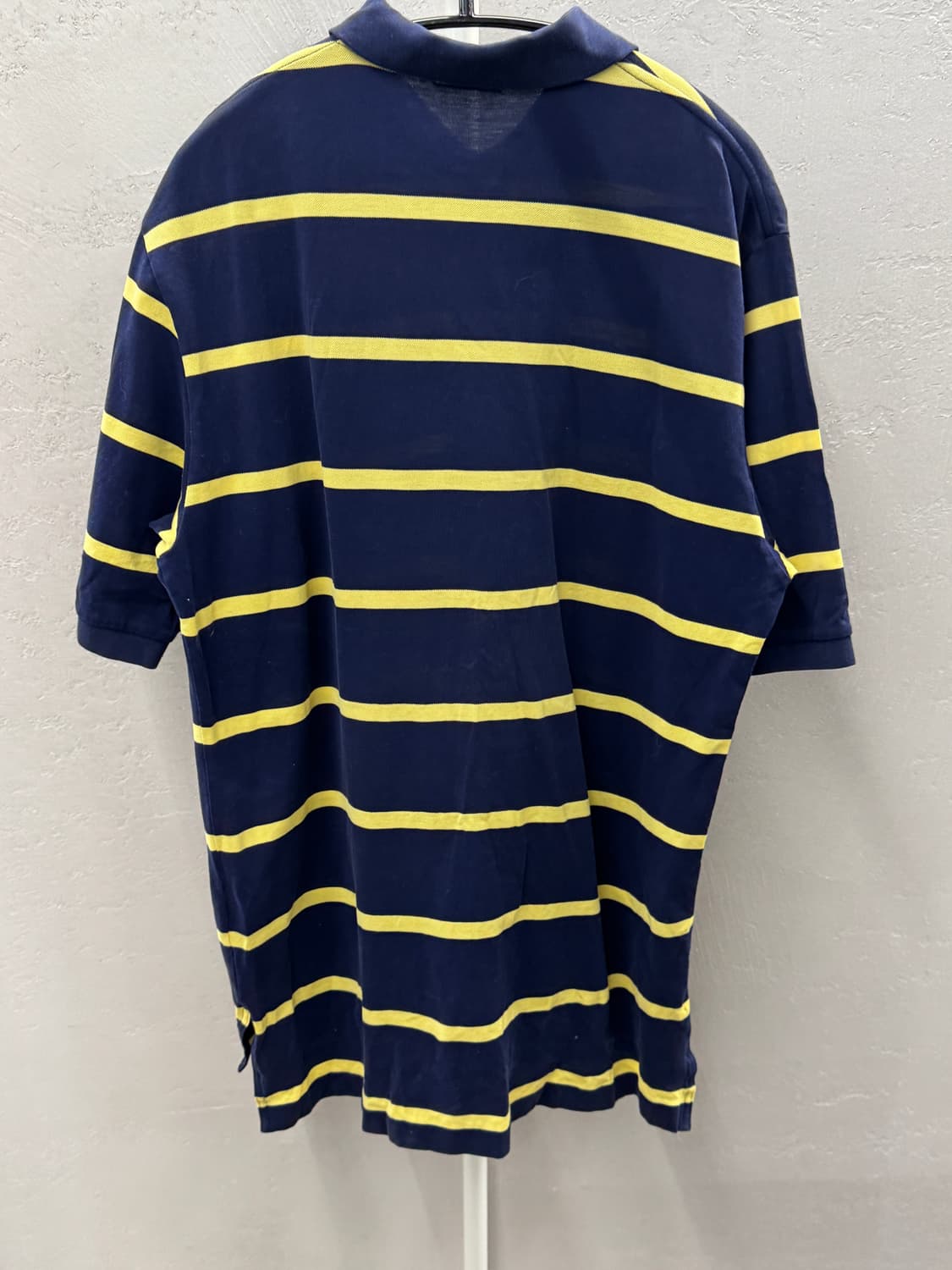 폴로 골프 네이비 옐로우 스트라이프 반팔티 M 상품이미지6