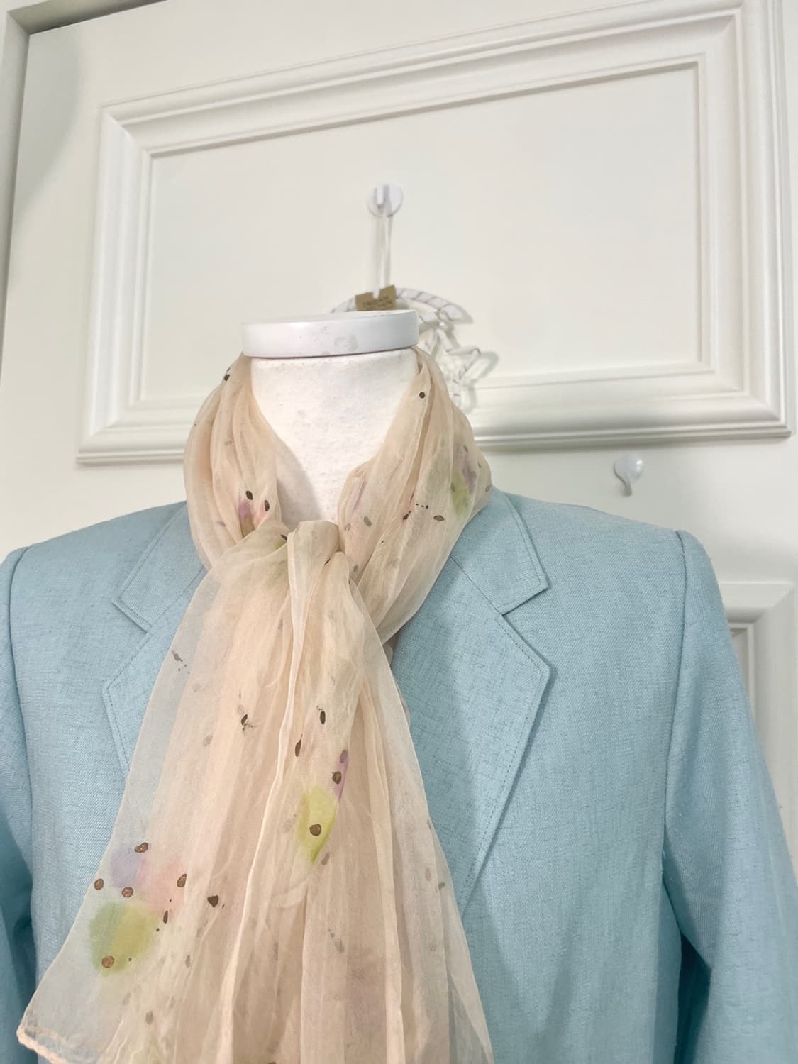 coral nutural point sheer scarf 상품이미지7
