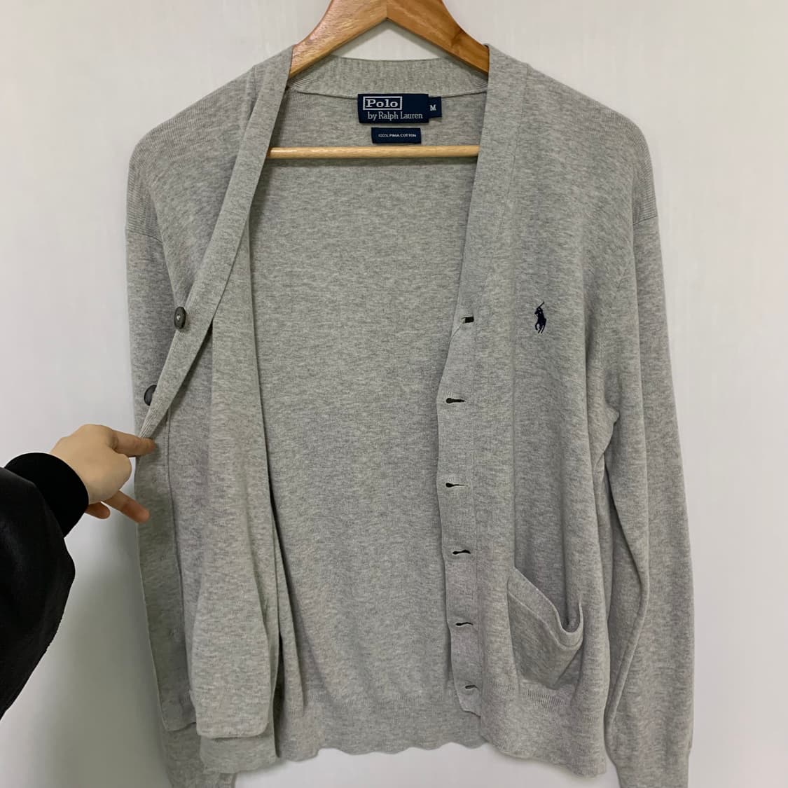폴로 랄프로렌 그레이 가디건 M 빈티지 남녀공용 상품이미지3