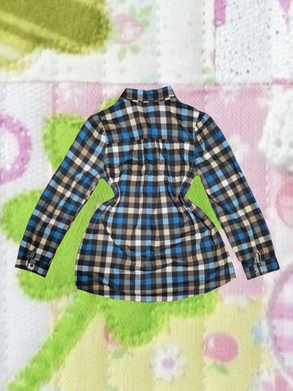 세오리아 일본 빈티지 모리걸 체크 셔츠 블라우스 상품이미지2