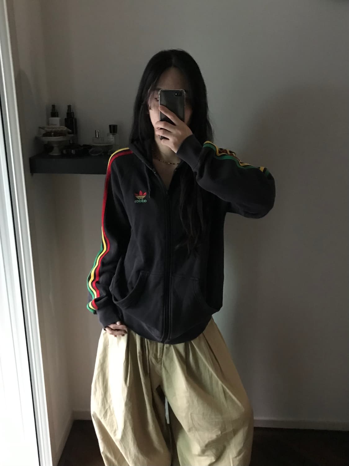 아디다스 삼선 로고 사이드라인 블랙 후드집업 상품이미지3