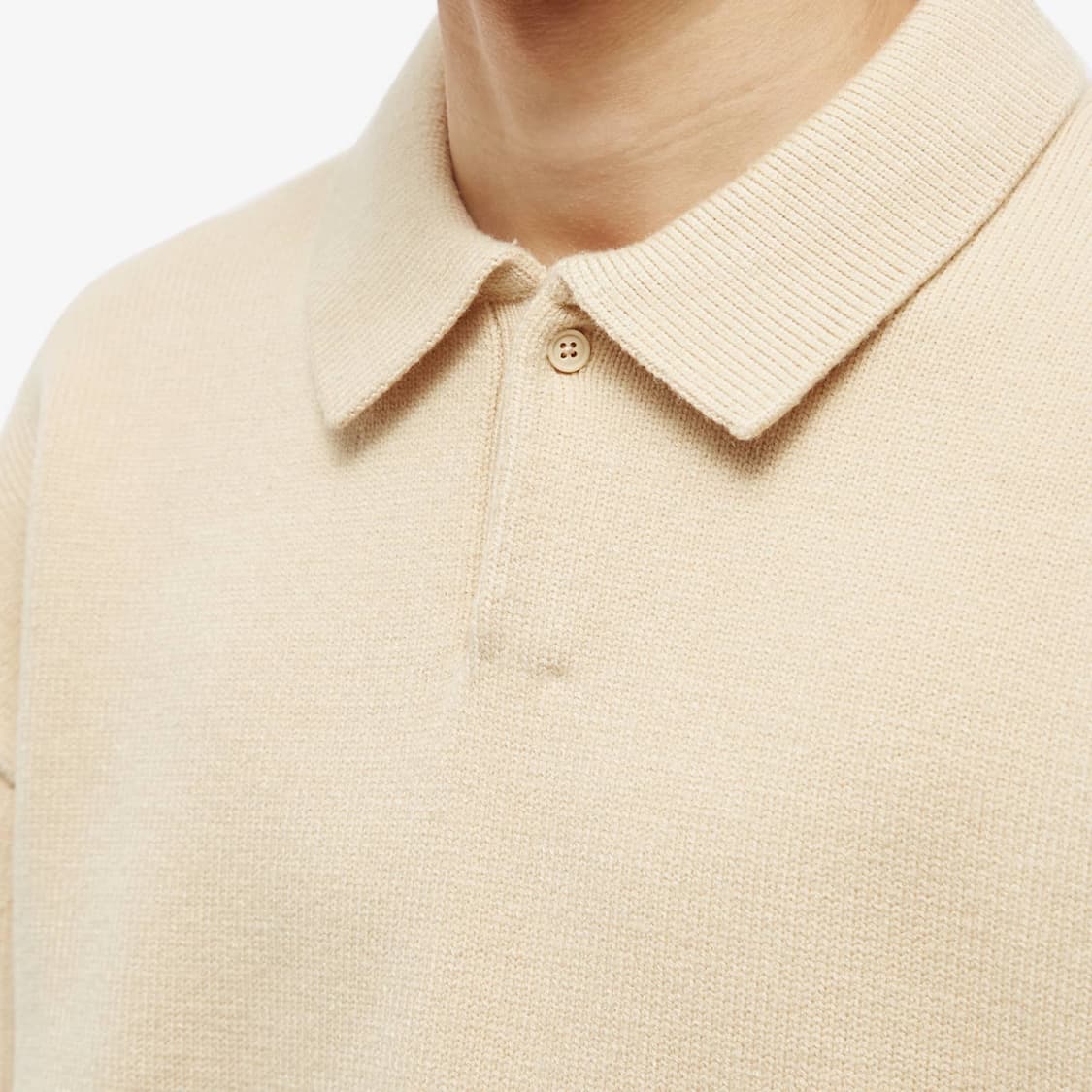 피어오브갓 에센셜 니트 롱슬리브 폴로 티셔츠 샌드컬러 L사이즈 상품이미지6