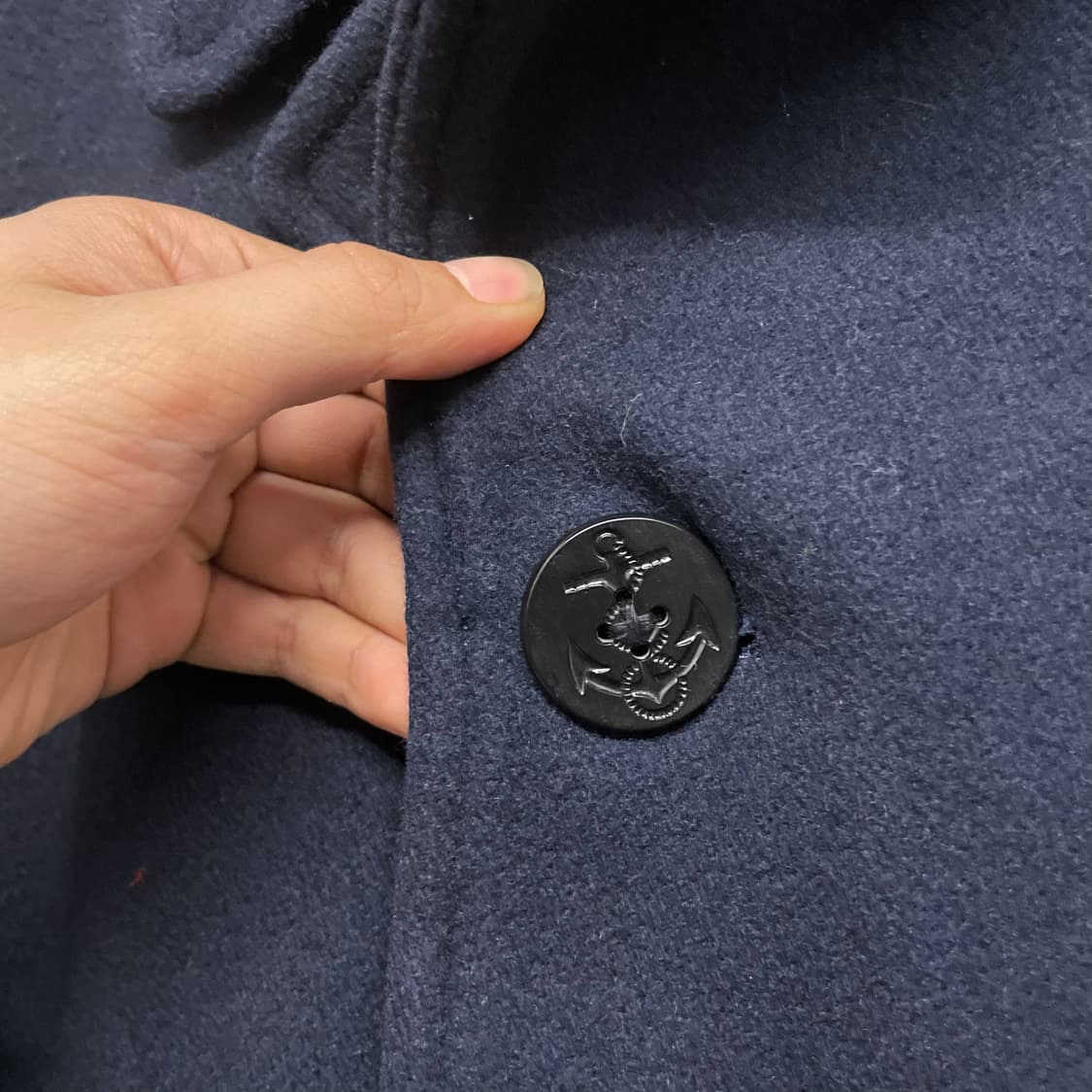 90s 폴로 랄프로렌 미 해군 밀리터리 복각 피 코트 N217 상품이미지5