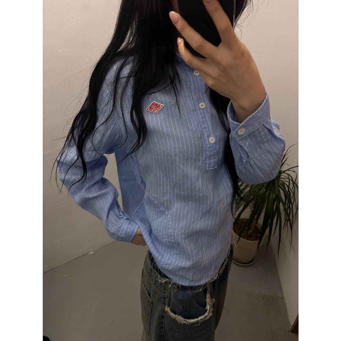 단톤 DANTON Linen Pullover Shirt 상품이미지3