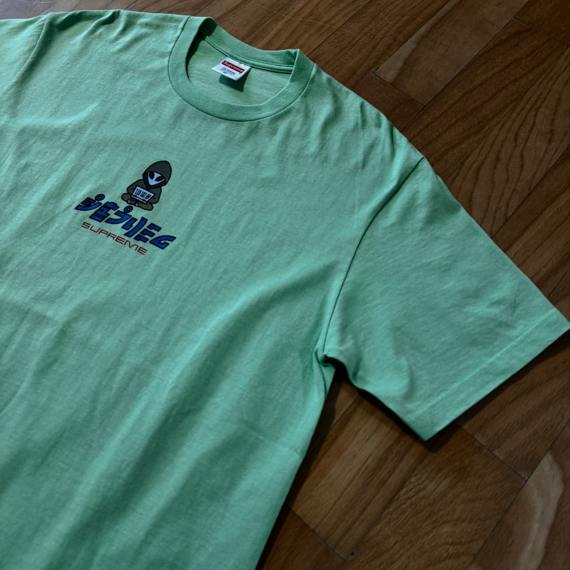 슈프림 숏슬리브 그린 M 미착용 신품 상품이미지2