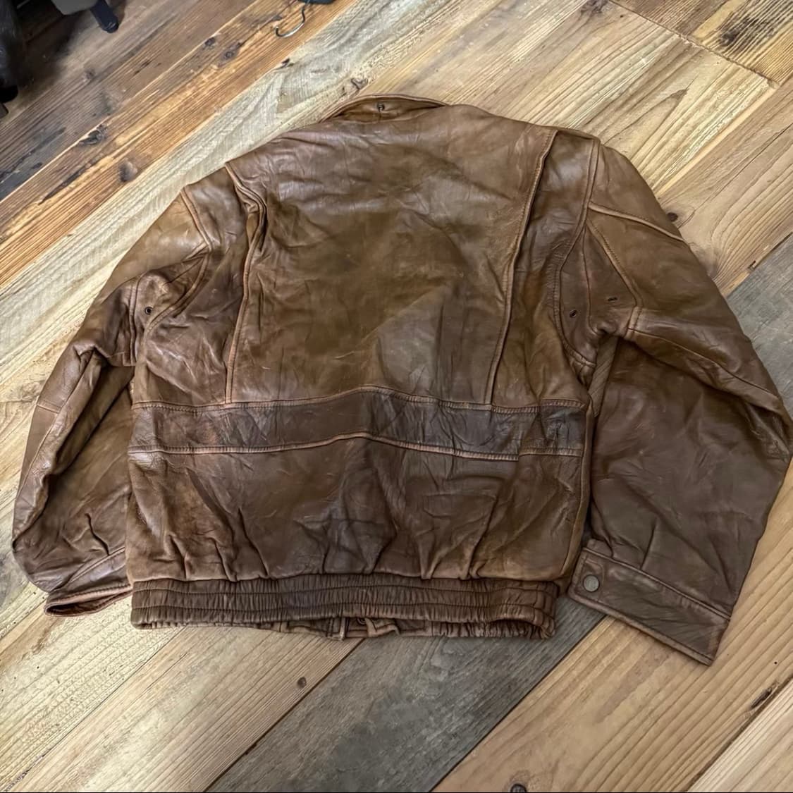 빈티지 A2 스타일 양가죽 플라이트 레더 자켓 상품이미지4