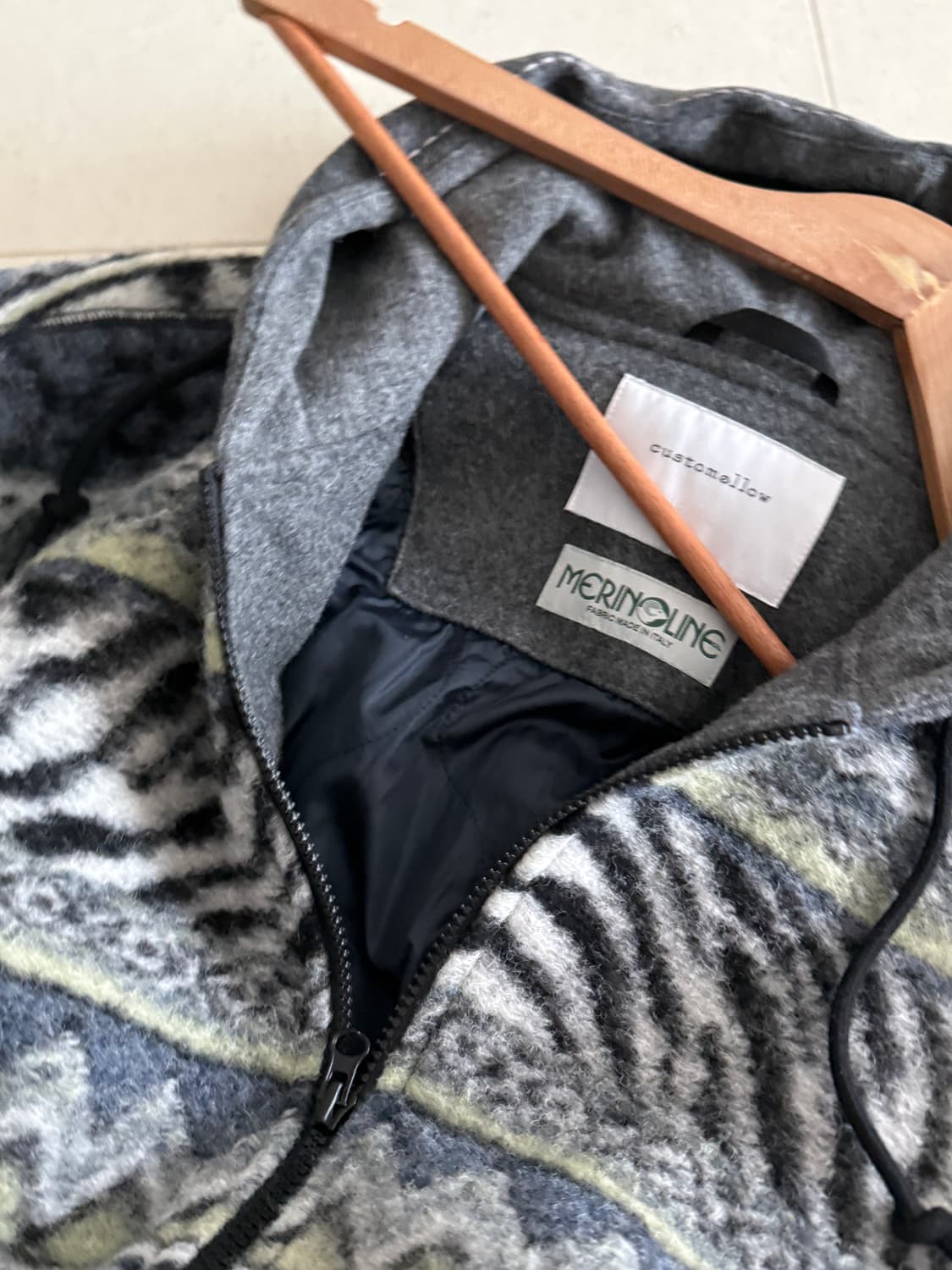 커스텀멜로우 에스닉 부클 후드 집업 상품이미지4