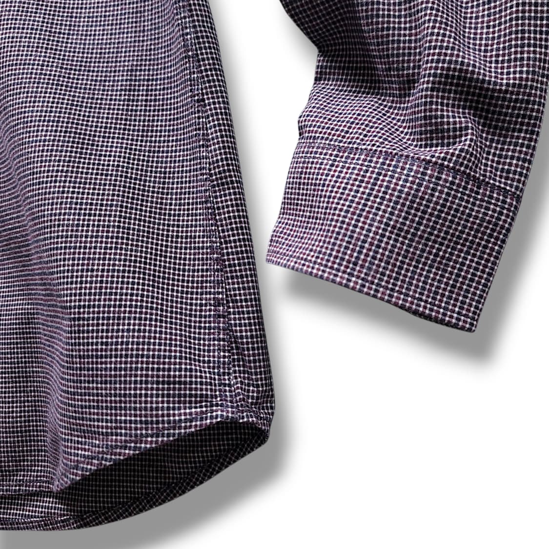 [105/L] 라코스테 브라운&블랙 체크 슬림핏 긴팔셔츠 상품이미지6