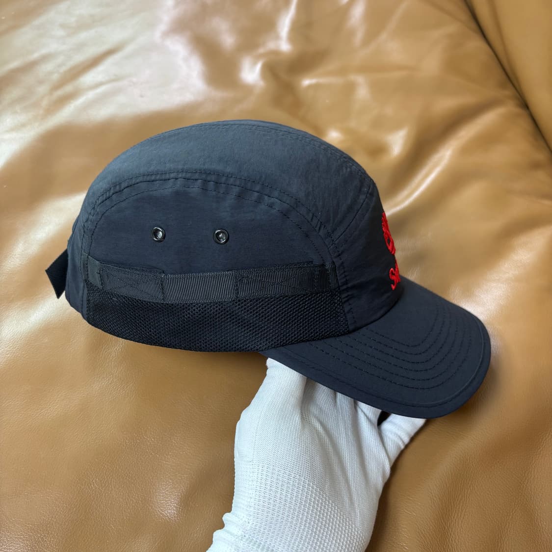 슈프림 팀버랜드 캠프캡 모자 사이드 메쉬 블랙 상품이미지3