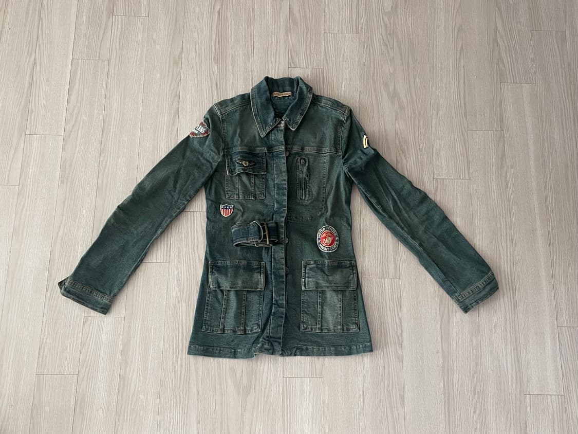 데님 미디 코트 자켓 상품이미지1