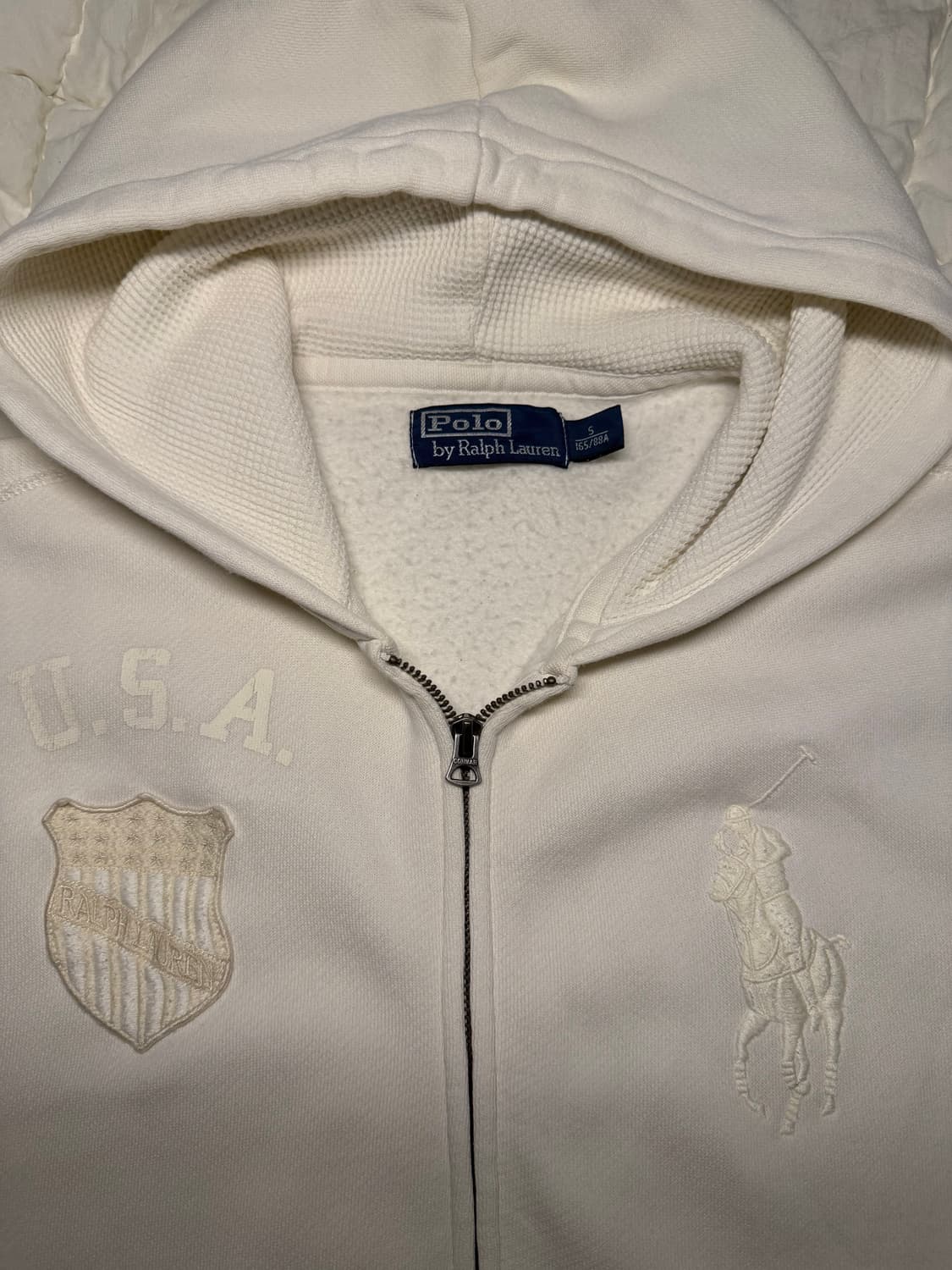 [희귀] 폴로 랄프로렌 빅포니 usa 아이보리 후드집업 상품이미지2