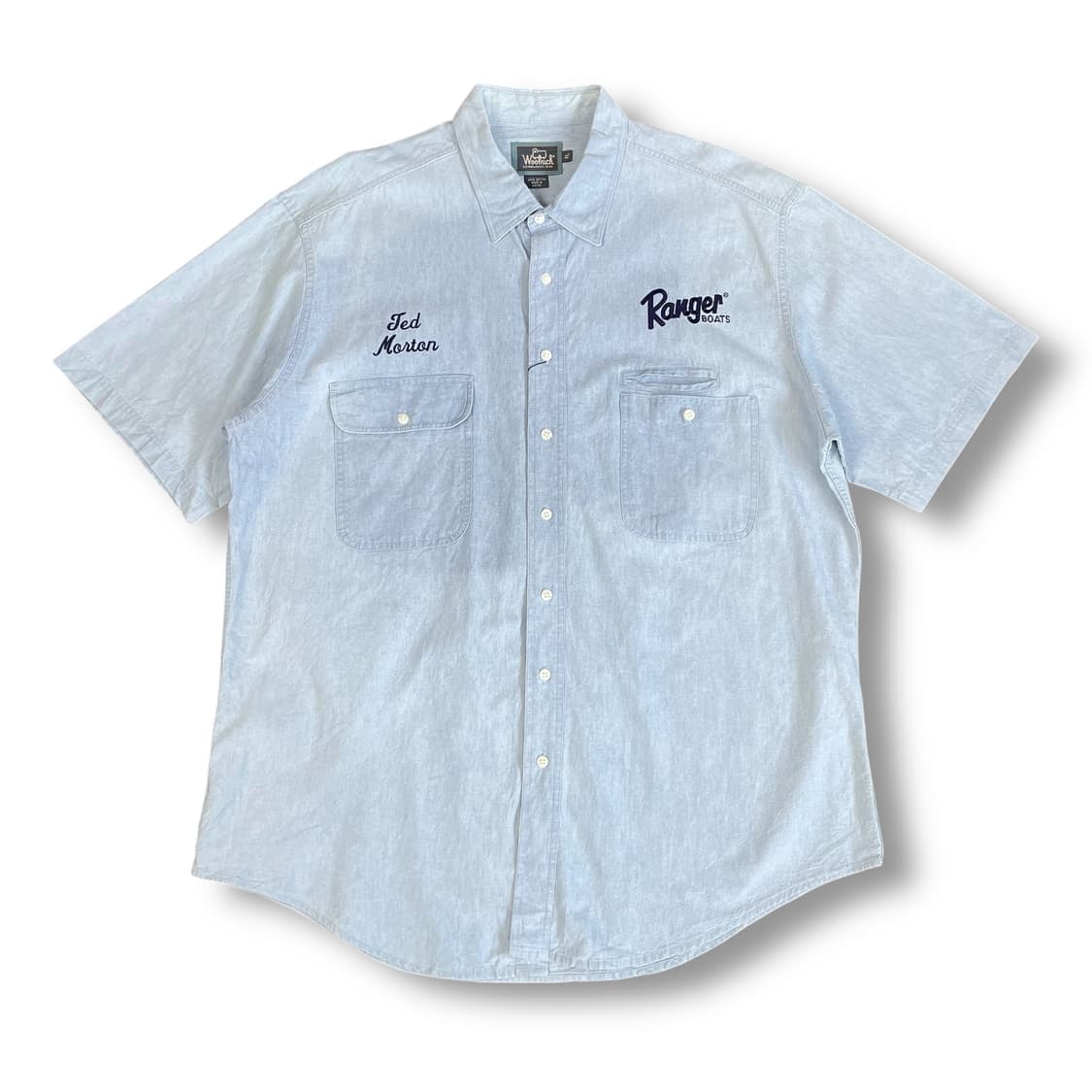 울리치 투포켓 연청 데님 반팔 셔츠 XL 상품이미지1