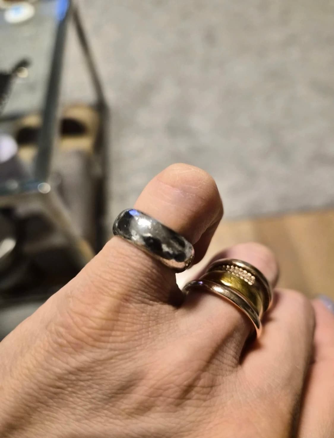 925 Silver 무게감있는 볼드링 상품이미지2