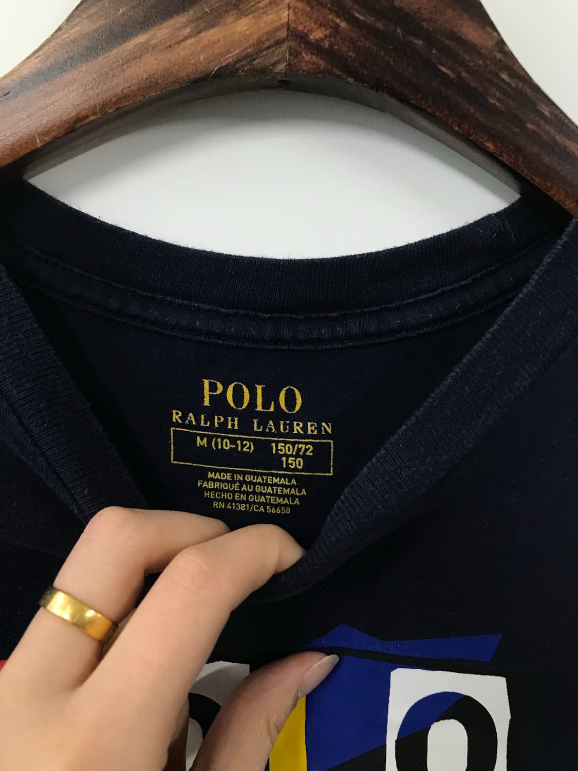 폴로 랄프로렌 박스로고 네이비 반팔 티셔츠 상품이미지5