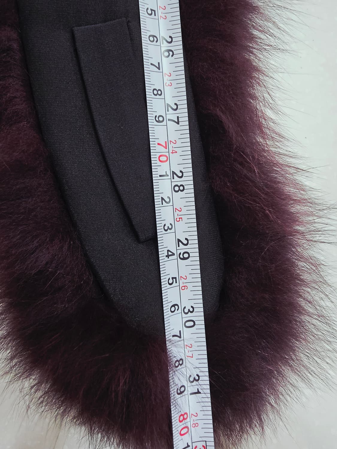 모르간 폭스 퍼 목도리 와인색 상품이미지7