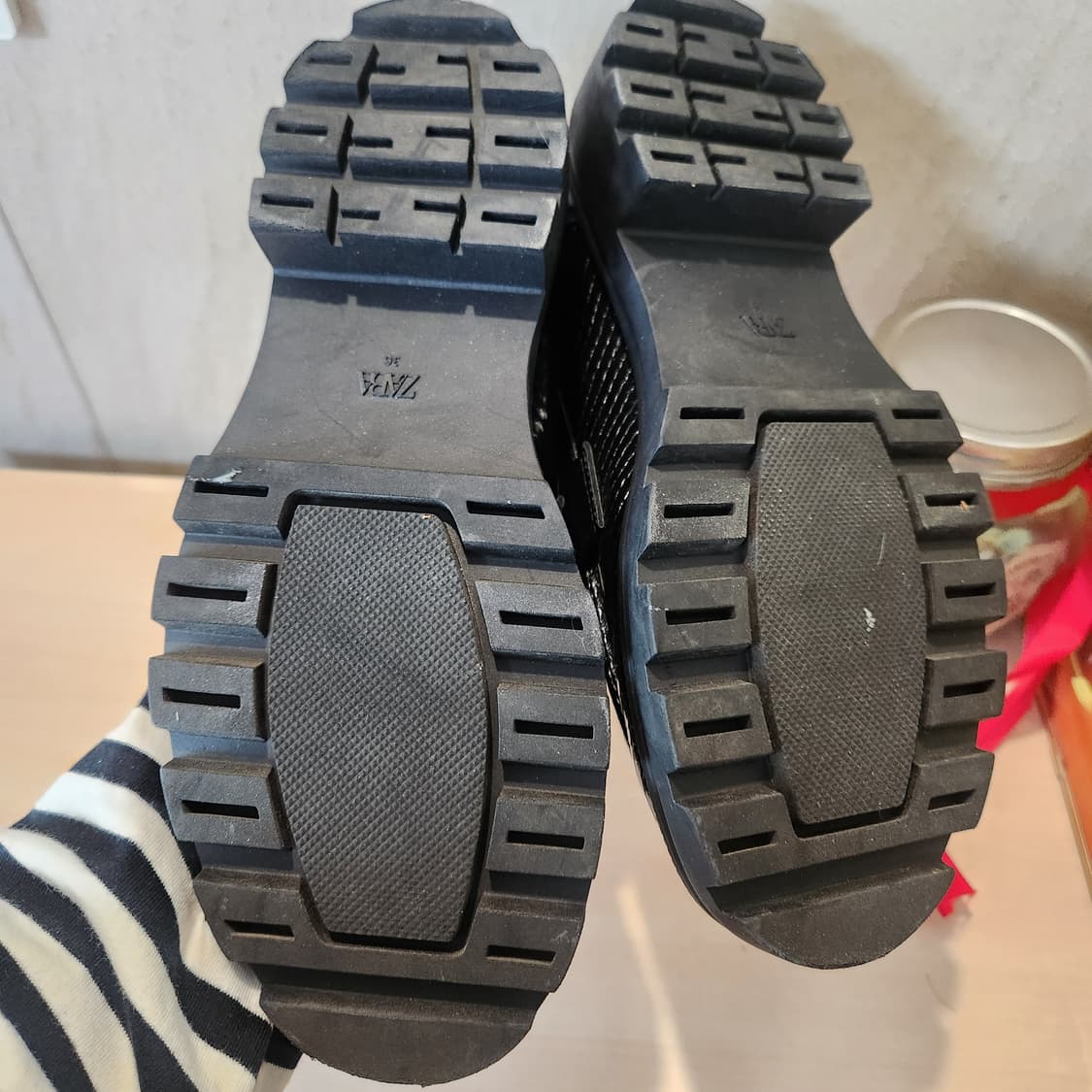 ZARA 청키 로퍼 | 파이톤 패턴 | 230 | 굽4cm 상품이미지4