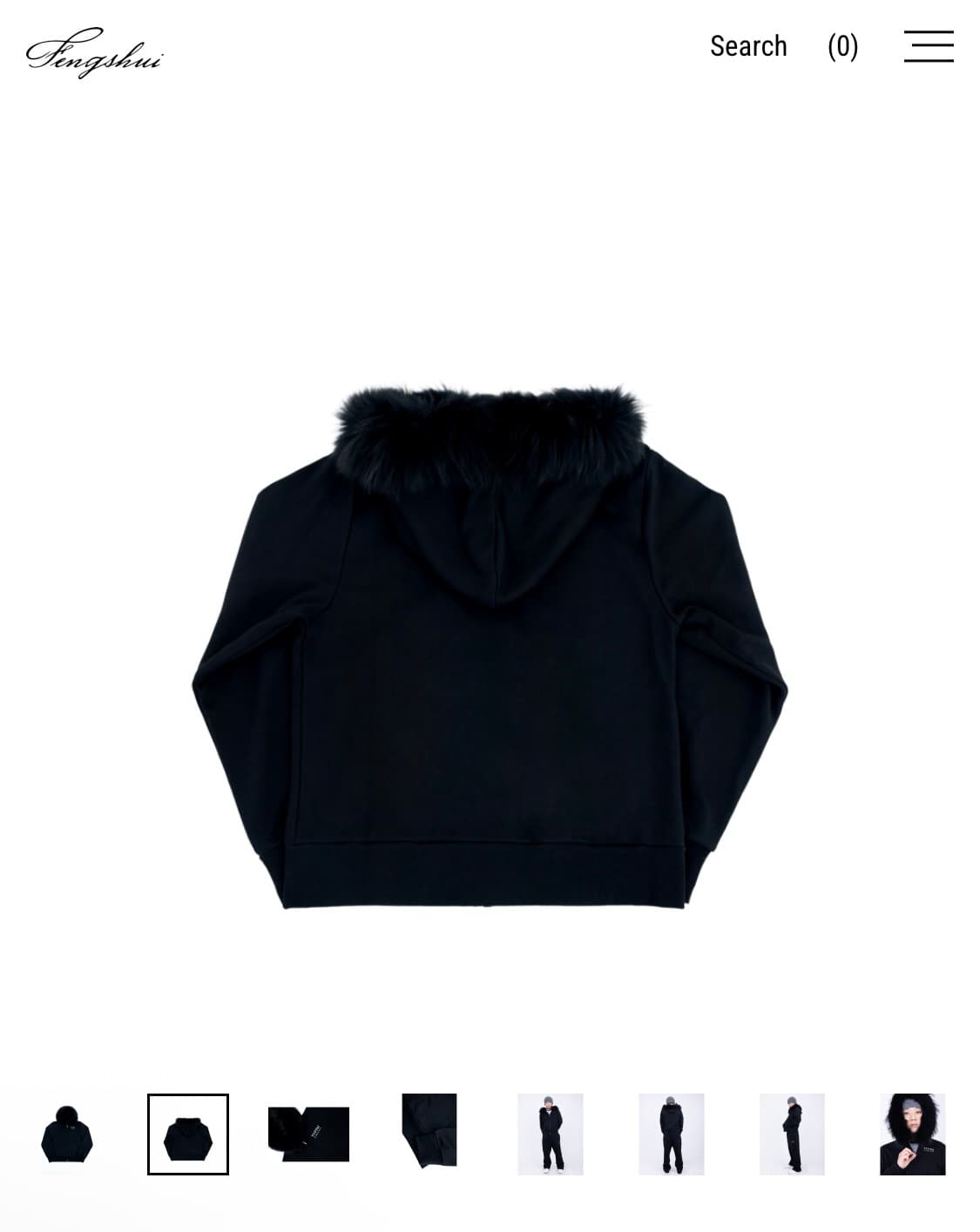 펑쉐이 양홍원 스몰로고 퍼 후드집업 (2) 상품이미지4