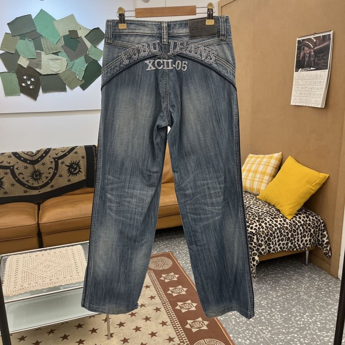 푸부 Y2K 레트로 00's 스트릿 펑크 데님팬츠 27인치 C10286 상품이미지4