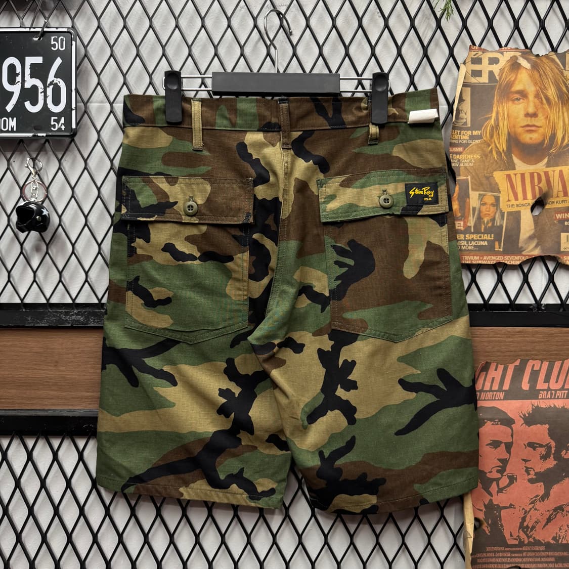 USA VINTAGE 밀리터리 카모플라쥬 퍼티그 하프 팬츠 상품이미지2