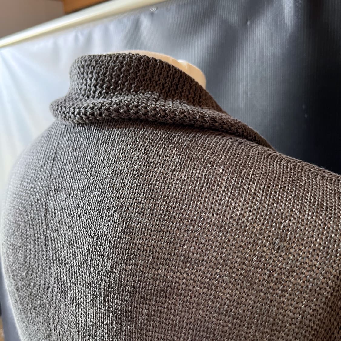 Paul Stuart 아이리쉬 헤비 린넨 숄라펠 니트 카디건 Made i 상품이미지4