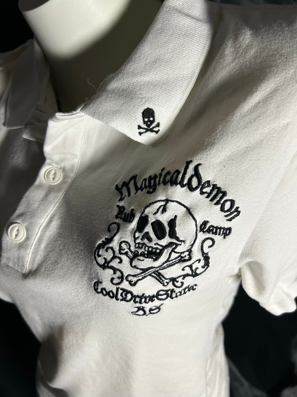 skull punk collar half sleeve 상품이미지3