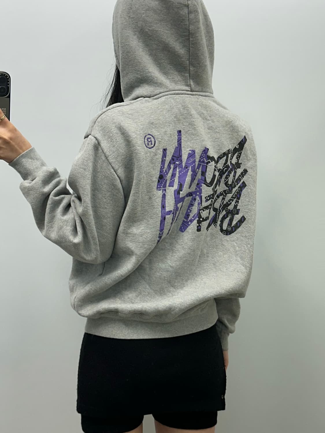 브라운브레스 빅로고 그레이 후드티 상품이미지2