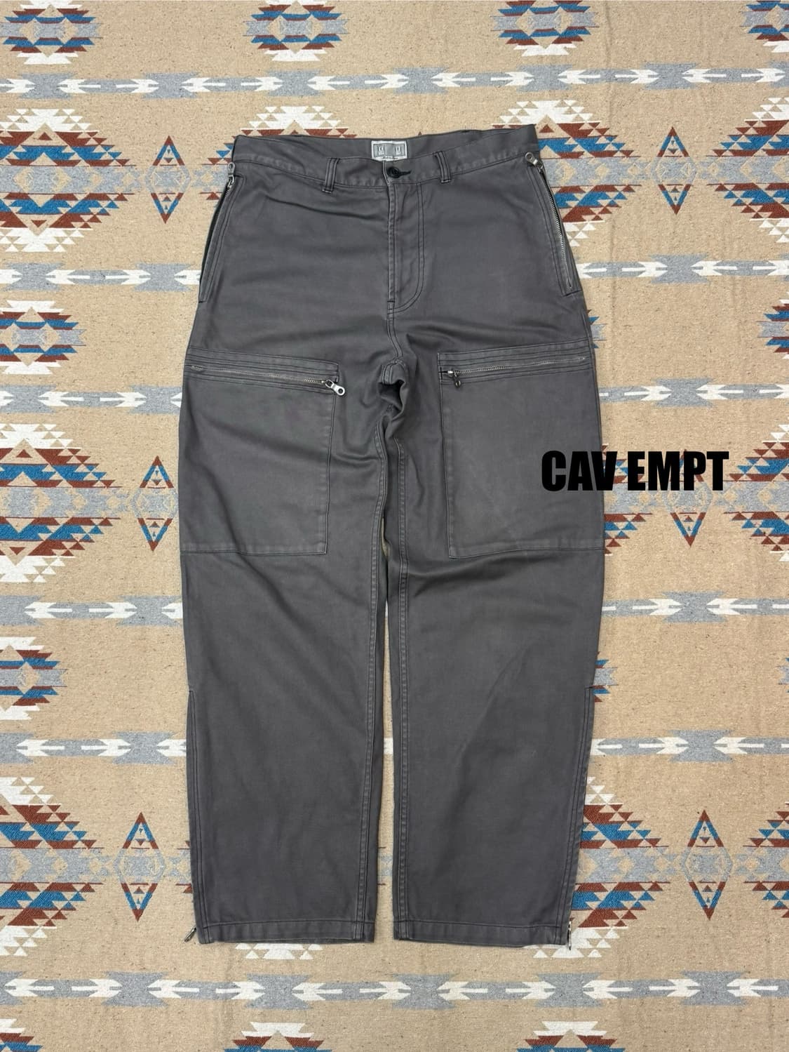 [M] 카브엠트 오버다이 집 카고 팬츠 그레이 상품이미지1