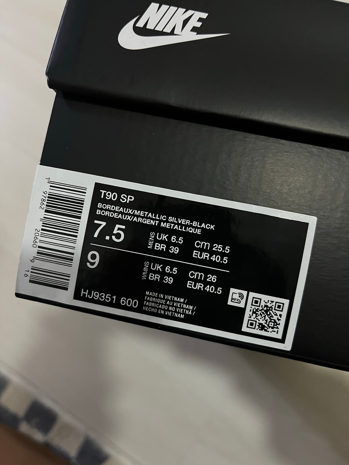 NIKE 토탈90 보르도 앤 메탈릭 실버 상품이미지3