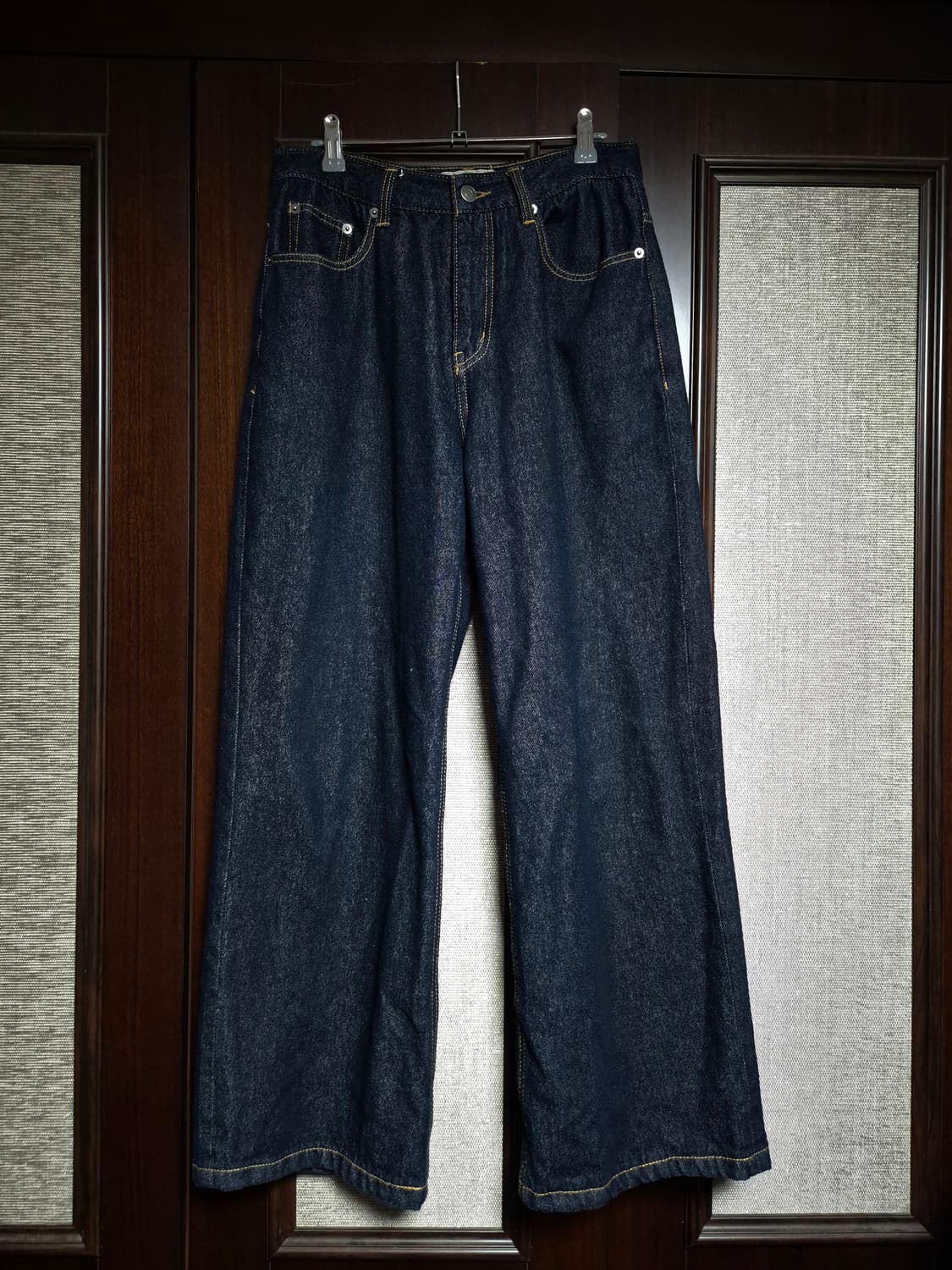 와이드 세미 플레어 데님 팬츠 상품이미지3