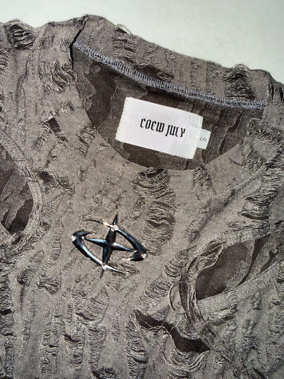 Coew july 유니크 크롭 티셔츠 / 블라우스  상품이미지3