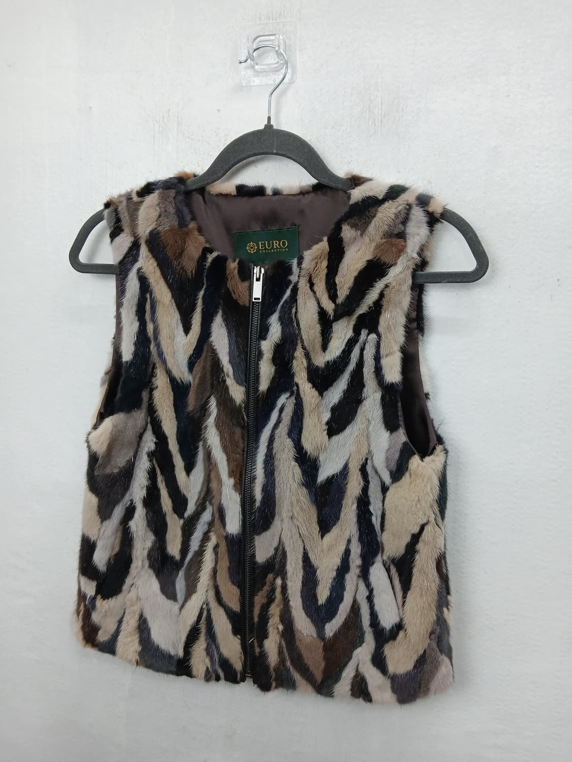 유로컬렉션 천연밍크 양가죽베스트 조끼 55 S 새제품급 상품이미지2