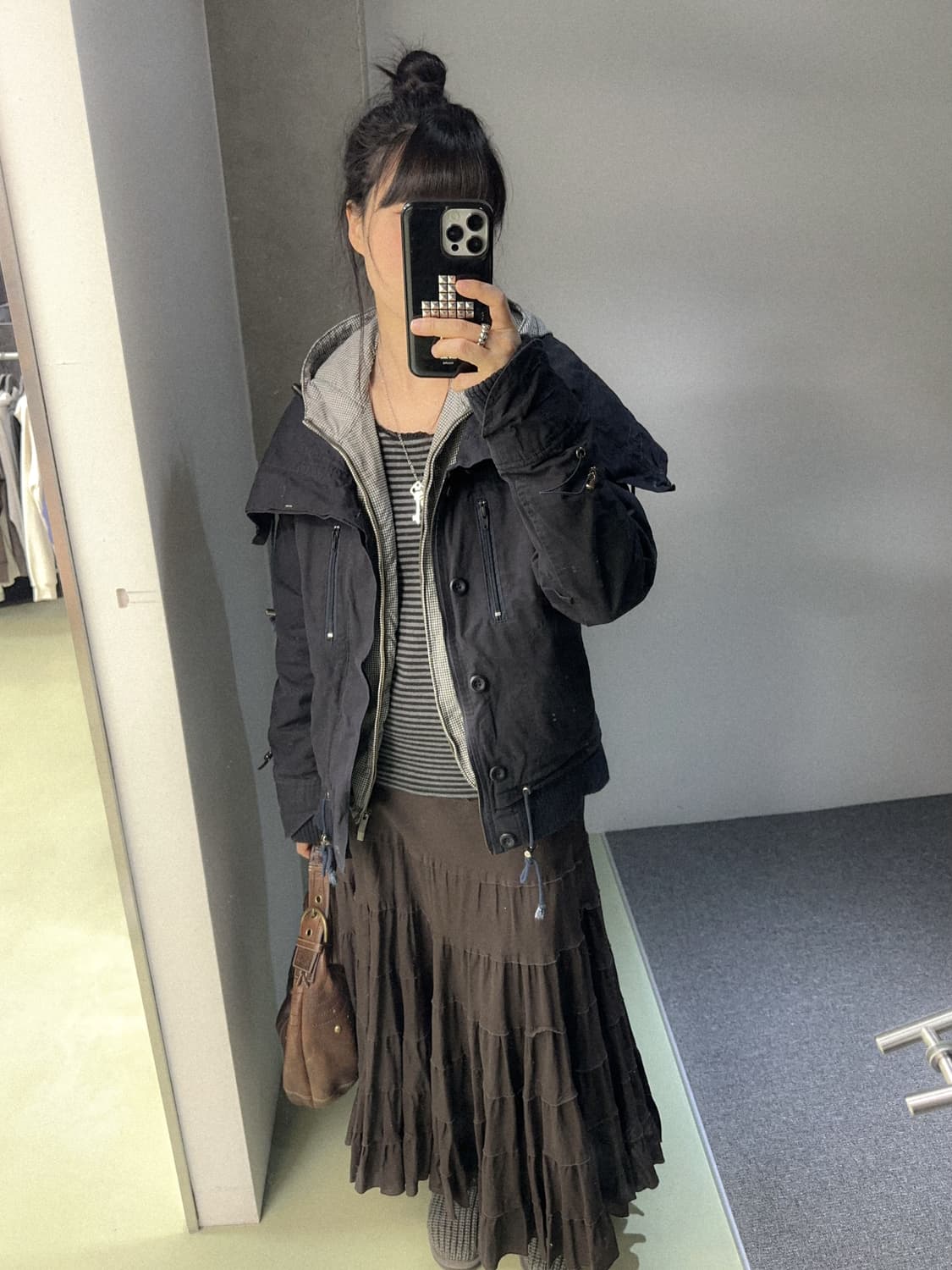 upstart highneck navy cotton jacket 상품이미지4