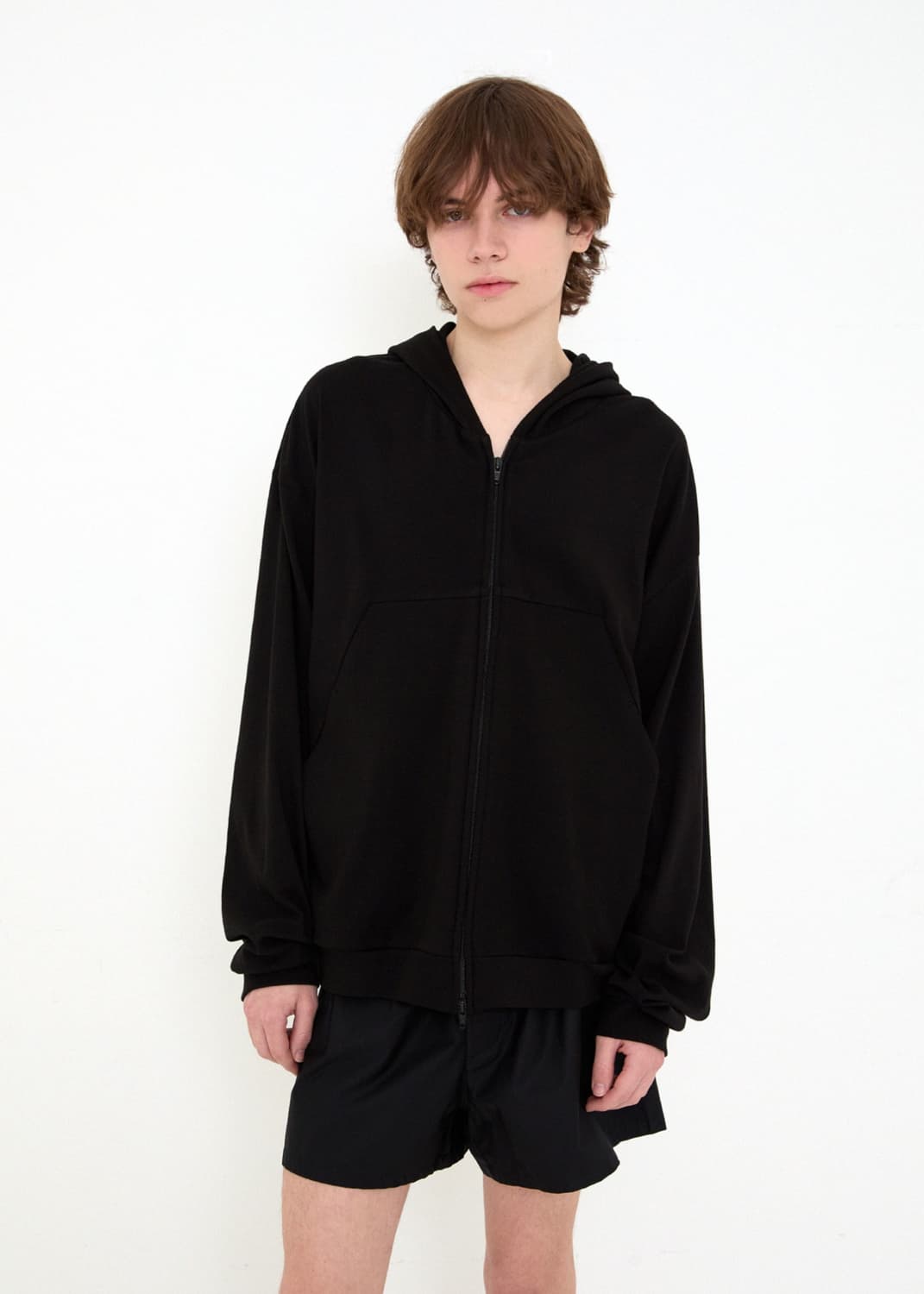 261 LIGHTWEIGHT ZIP HOODIE (BLACK) 상품이미지1