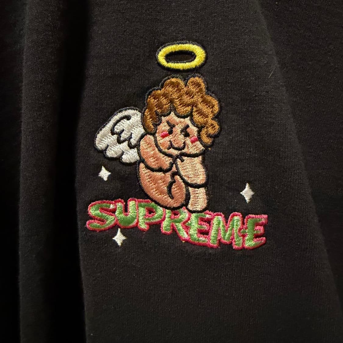 슈프림 엔젤 후드티 스웨트셔츠 블랙 상품이미지2