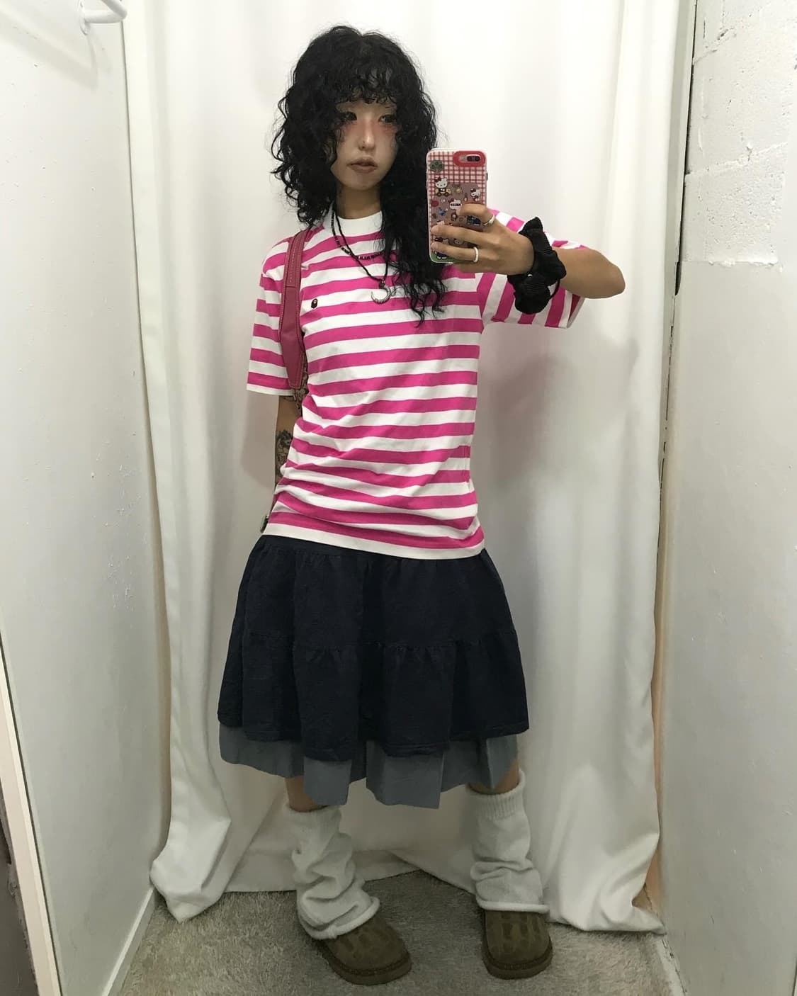 Bape Pink Stripe T-shirt ❌ 베이프 솔닷 ❌ 상품이미지3