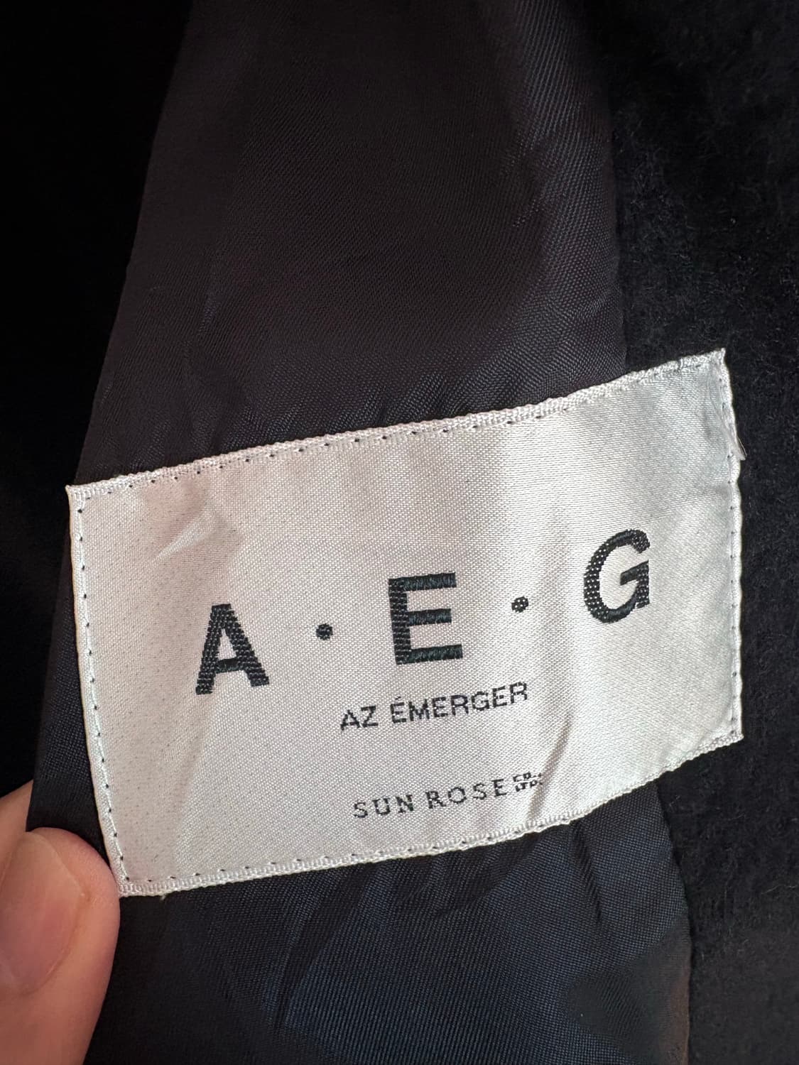 🖤 A.E.G 울 블랙 하프코트 / Japan vintage 상품이미지3