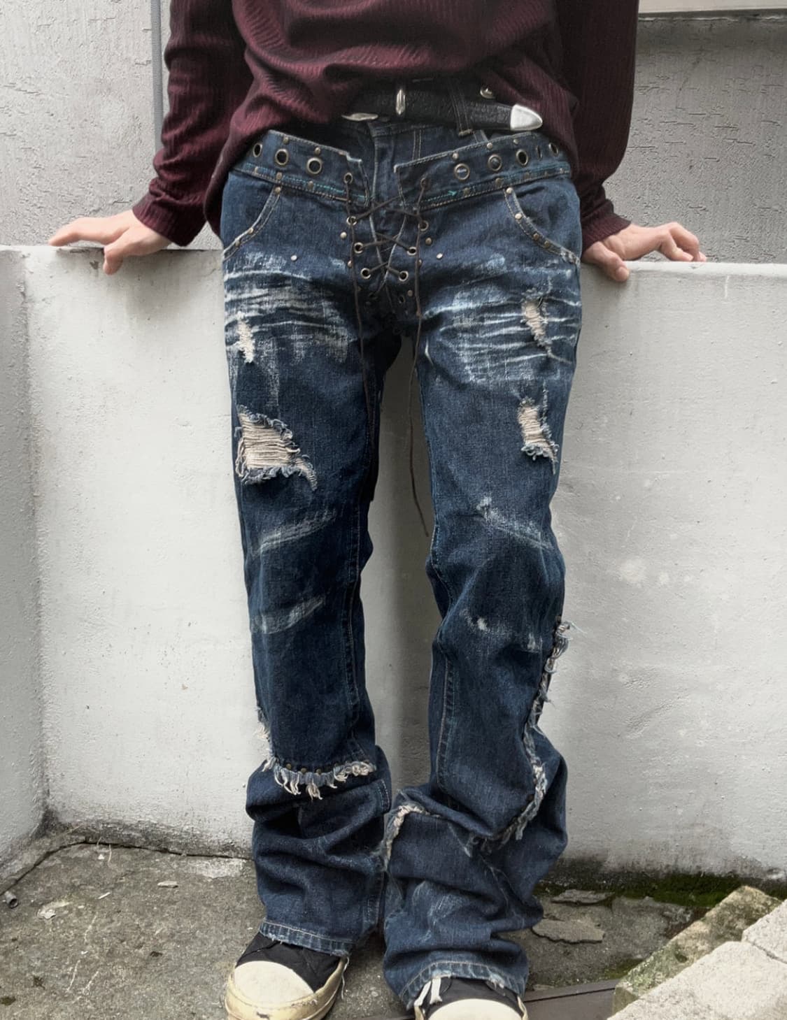 *archive* 2000s LOWBOX lace up 데님팬츠 상품이미지5