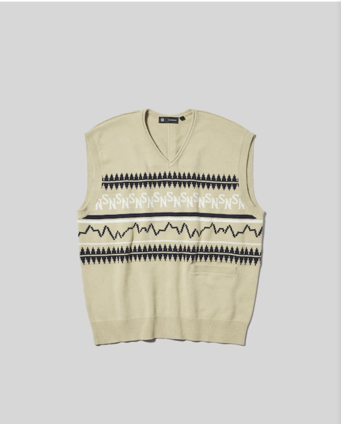 [3XL/베이지] GU 언더커버 브이넥 베스트 V넥 상품이미지1