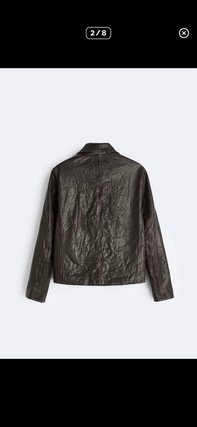 자라 오리진스 레더 자켓 다크 브라운 M 상품이미지2