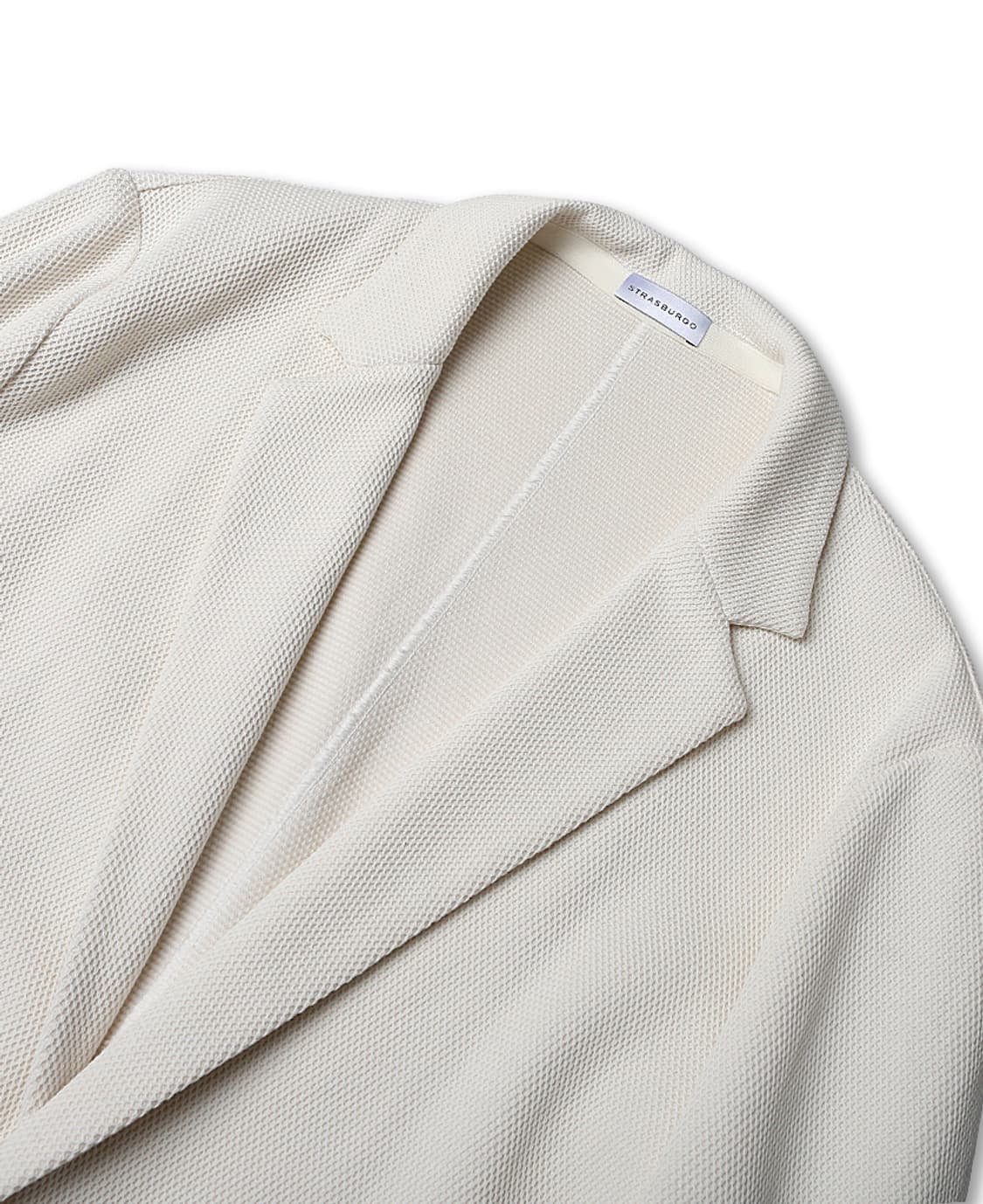 스트라스부르고 [Strasburgo] 오프 화이트 럭셔리 와플 니트 자켓 상품이미지2