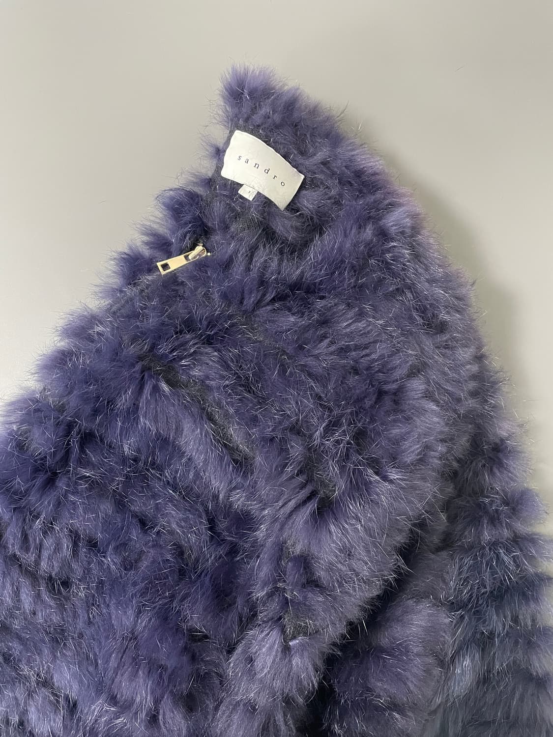 [1] 산드로 래빗 퍼 니트 바이커자켓 상품이미지4