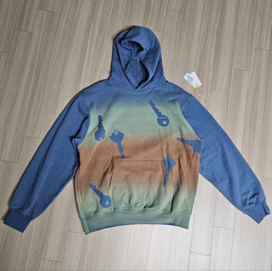 XL 1회착) 디스이즈네버댓 열쇠 키 스프레이드 패턴 후드 후디 상품이미지1