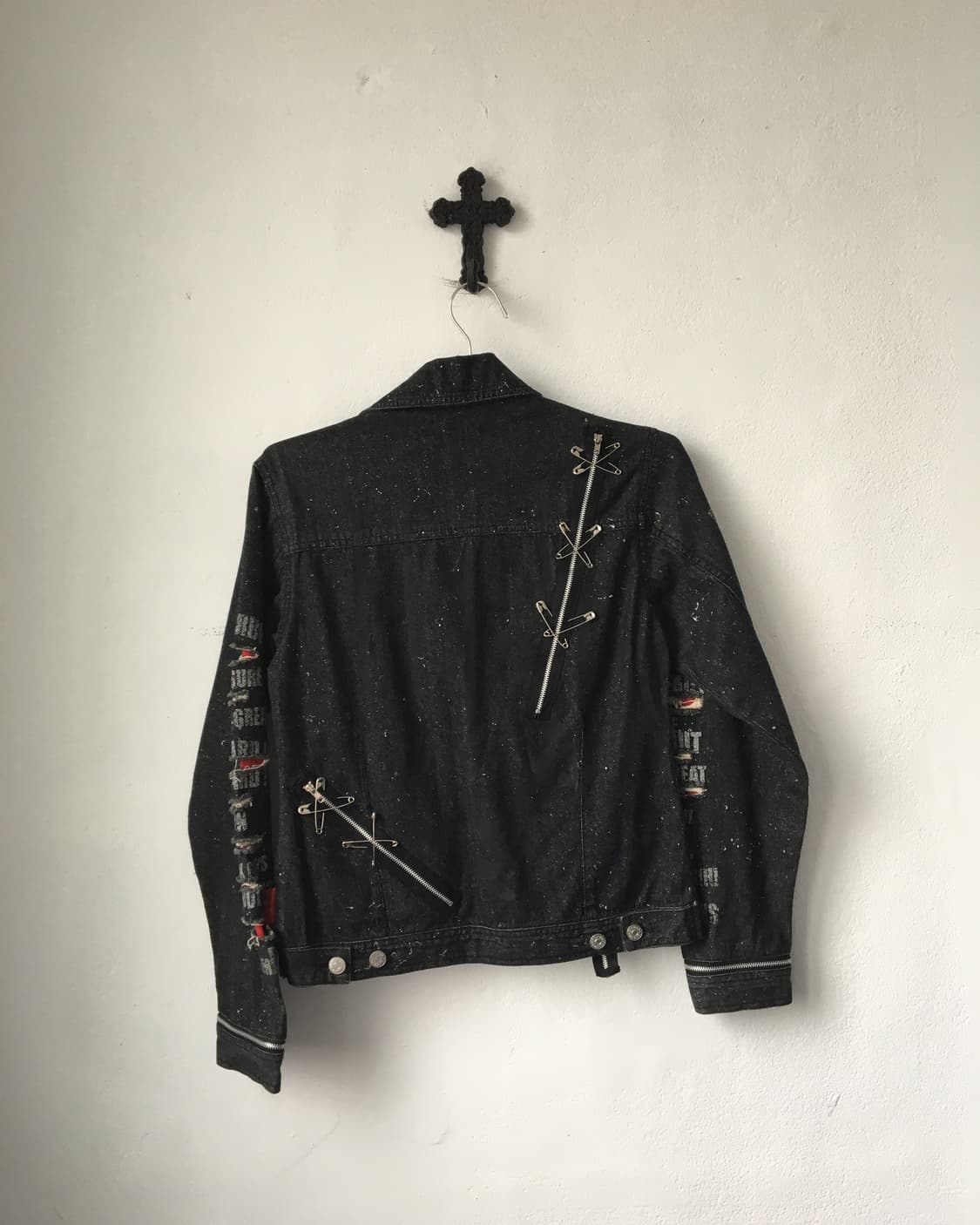 Damage punk mood trucker jacket 상품이미지3
