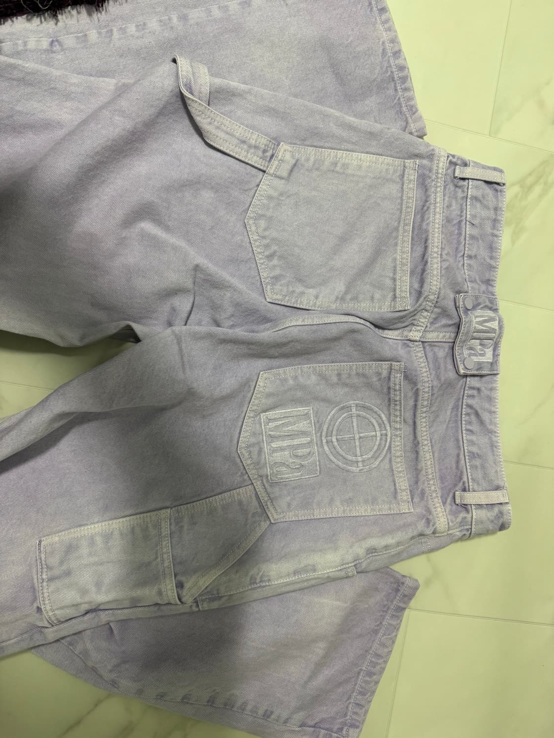 플라스틱 프로덕트 mpa 페인터 데님팬츠 라벤더 S 상품이미지2