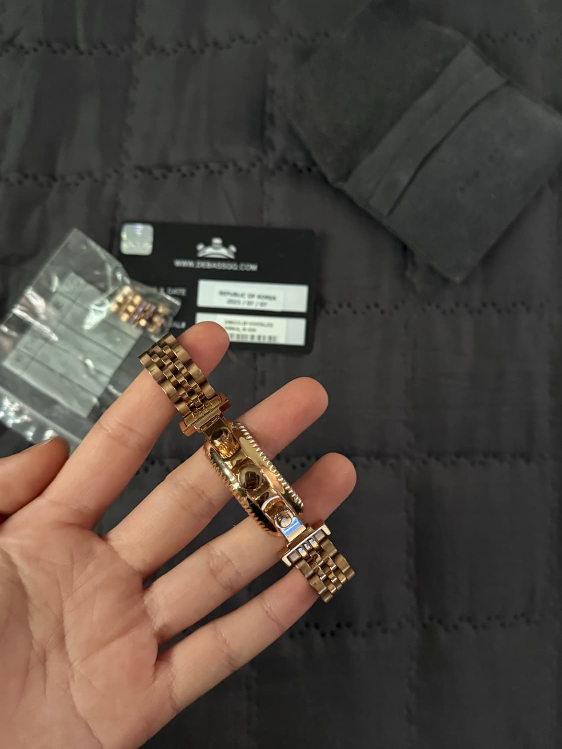 드바스크 OG 유광 로즈골드 메탈 팔찌 상품이미지1