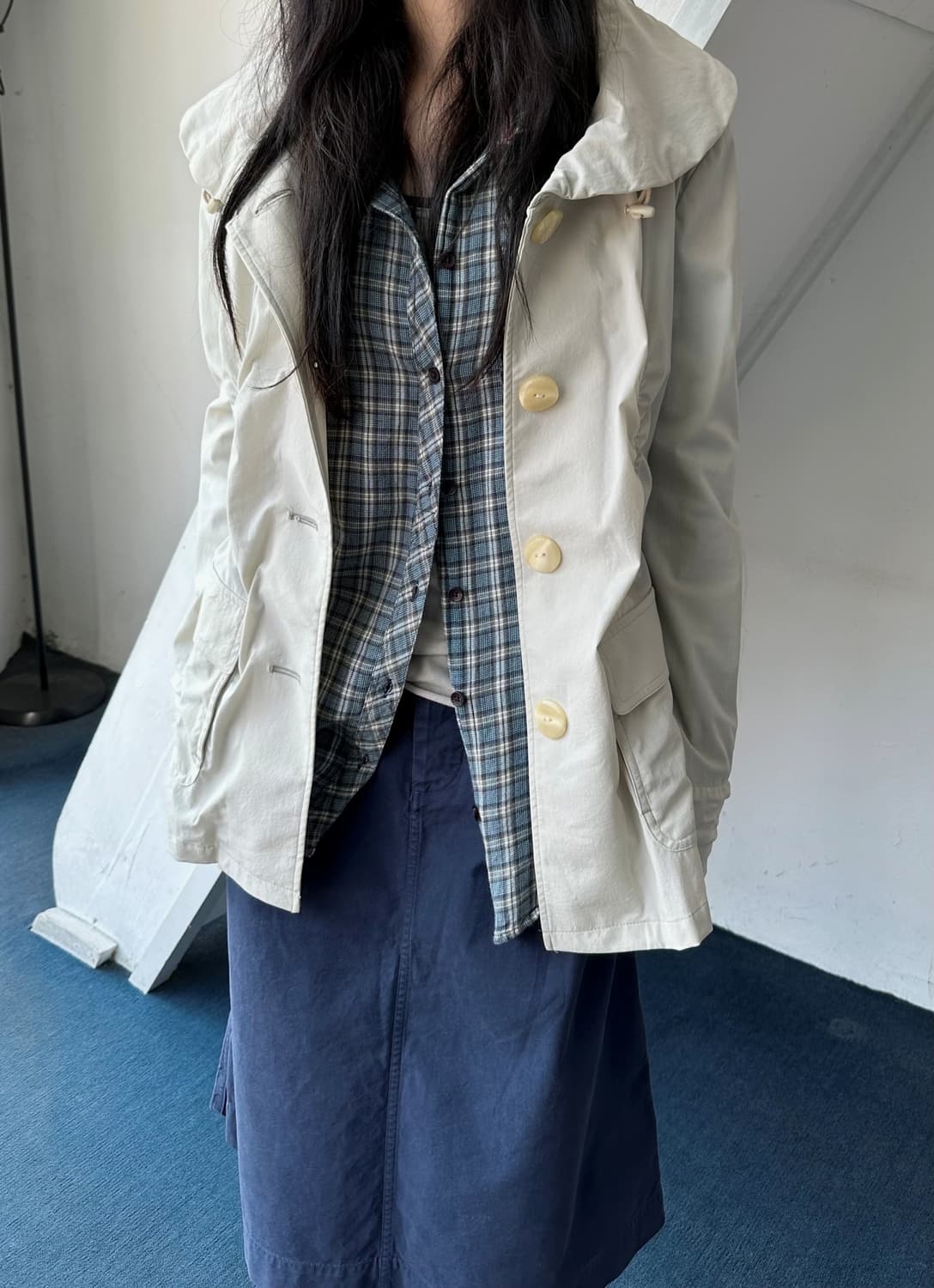 Shirred design stretched fabric jacket 상품이미지7