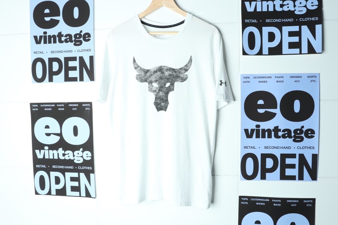 (L-XL) 언더아머 반팔 티셔츠 흰색 황소 빅사이즈 박시-H31879 상품이미지2