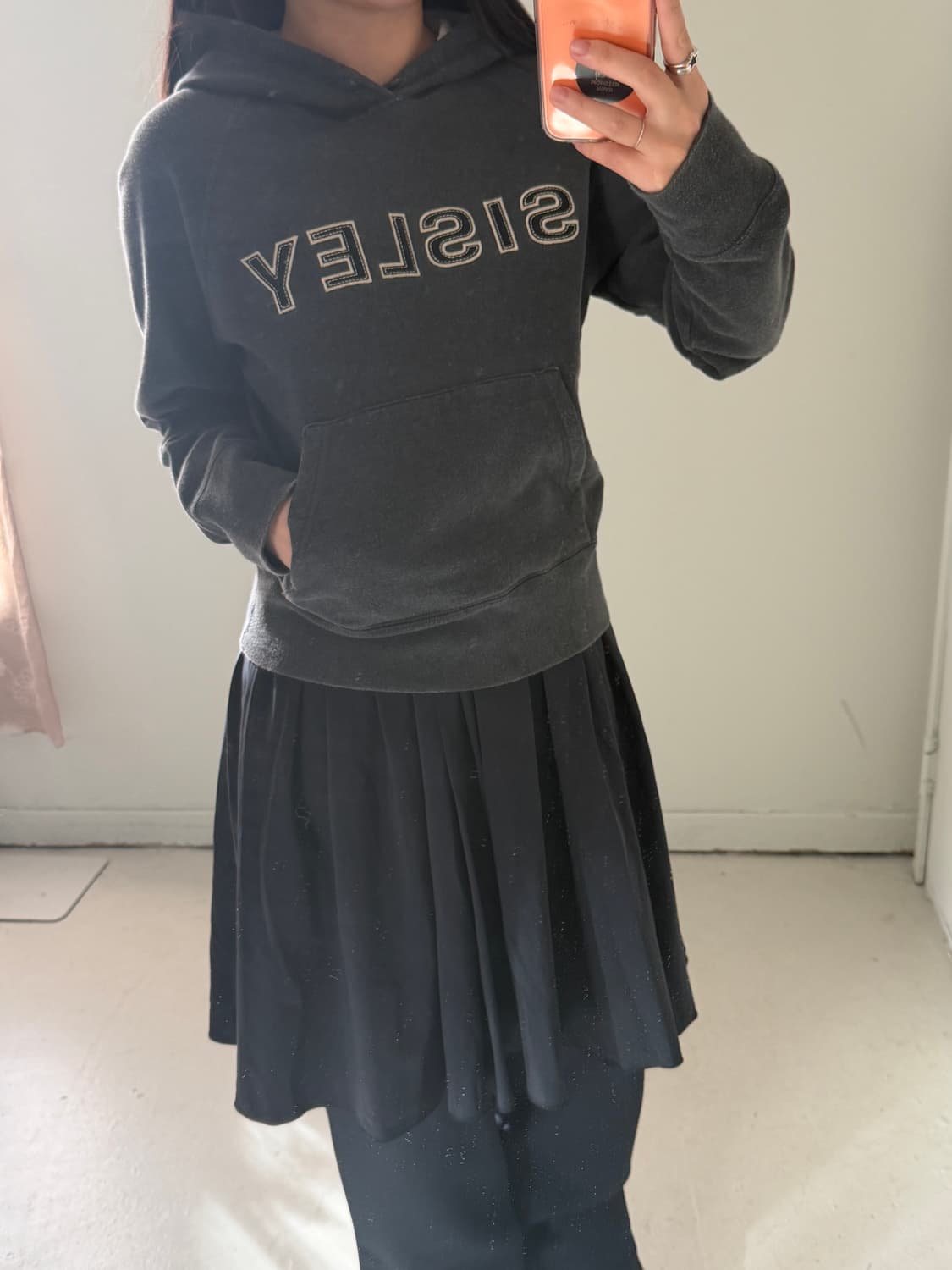 일본빈티지 시슬리 자수 후드스웻 상품이미지2