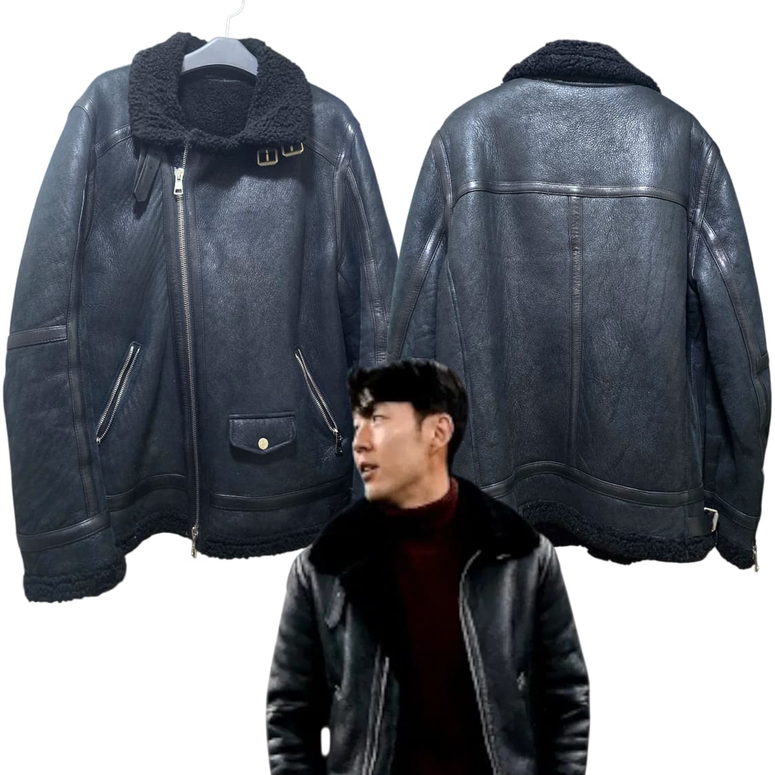 느와르라르메스 블랙라벨 리얼 무스탕 ( 48 / 황금사이즈 새상품급) 상품이미지1